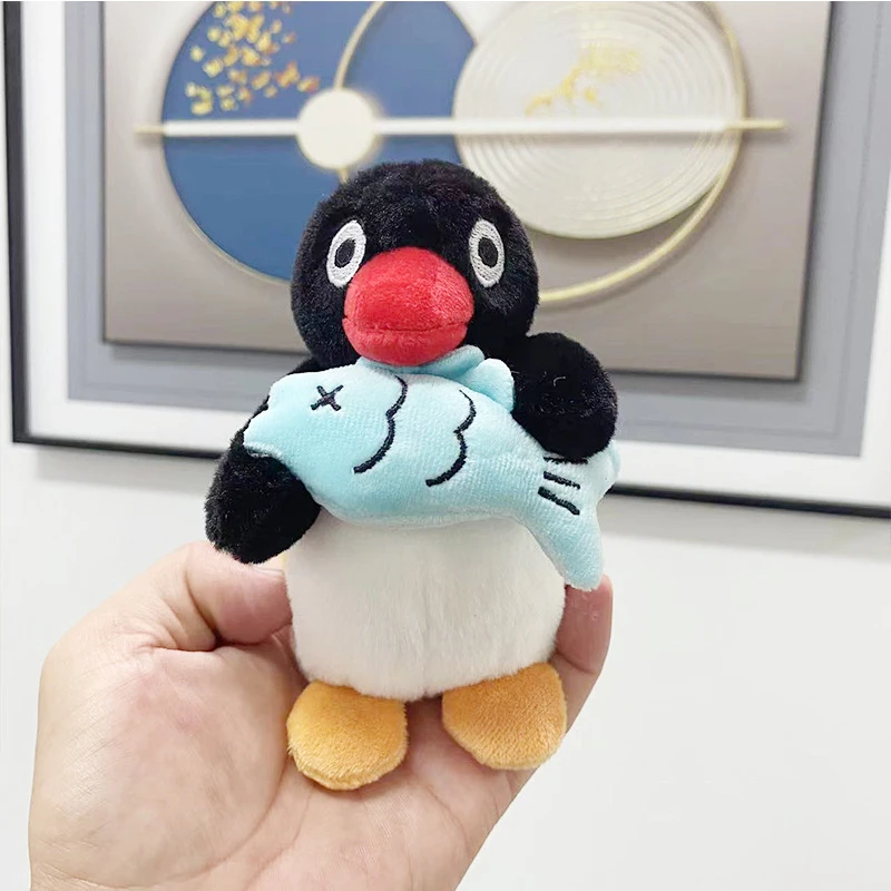 LLavero de pingüino de dibujos animados para niños, lindo juguete de peluche colgante, anillo creativo, accesorios de decoración, regalo