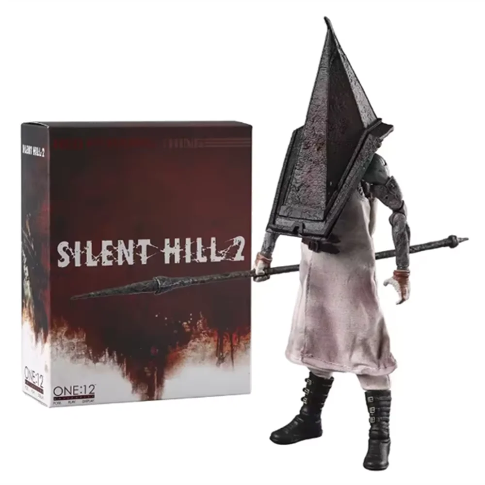 

MEZCO Pyramid Head Action Figure Silent Hill 2 Red Pyramid Thing Figurine ONE:12 Collection Desktop Ornaments 20cm PVC Model Toy
