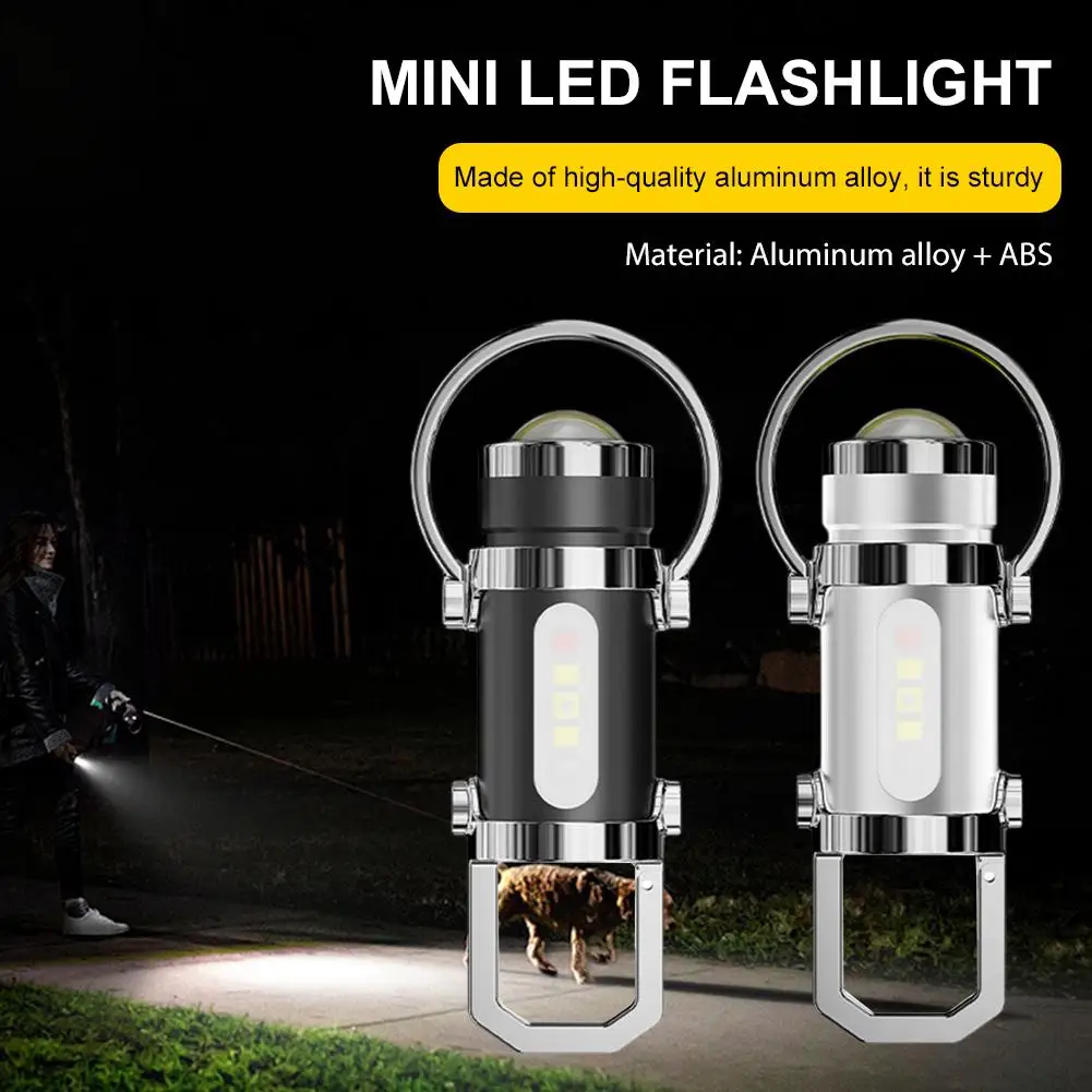 سلسلة مفاتيح محمولة متعددة الوظائف مصباح يدوي للطوارئ في الهواء الطلق مصباح يدوي صغير طاقة متنقلة للتخييم في الهواء الطلق والمشي لمسافات طويلة #1