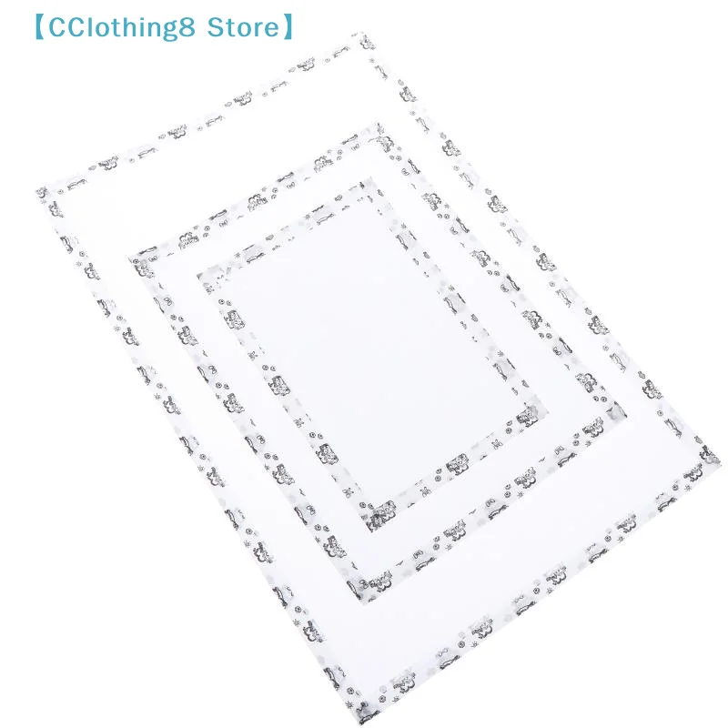 5Pcs Handmade Perler Beads Baking Cloth Edge-stitched Transparent Iron-on Mat Heat-resistant Paper DIY Accessories【AliS8】