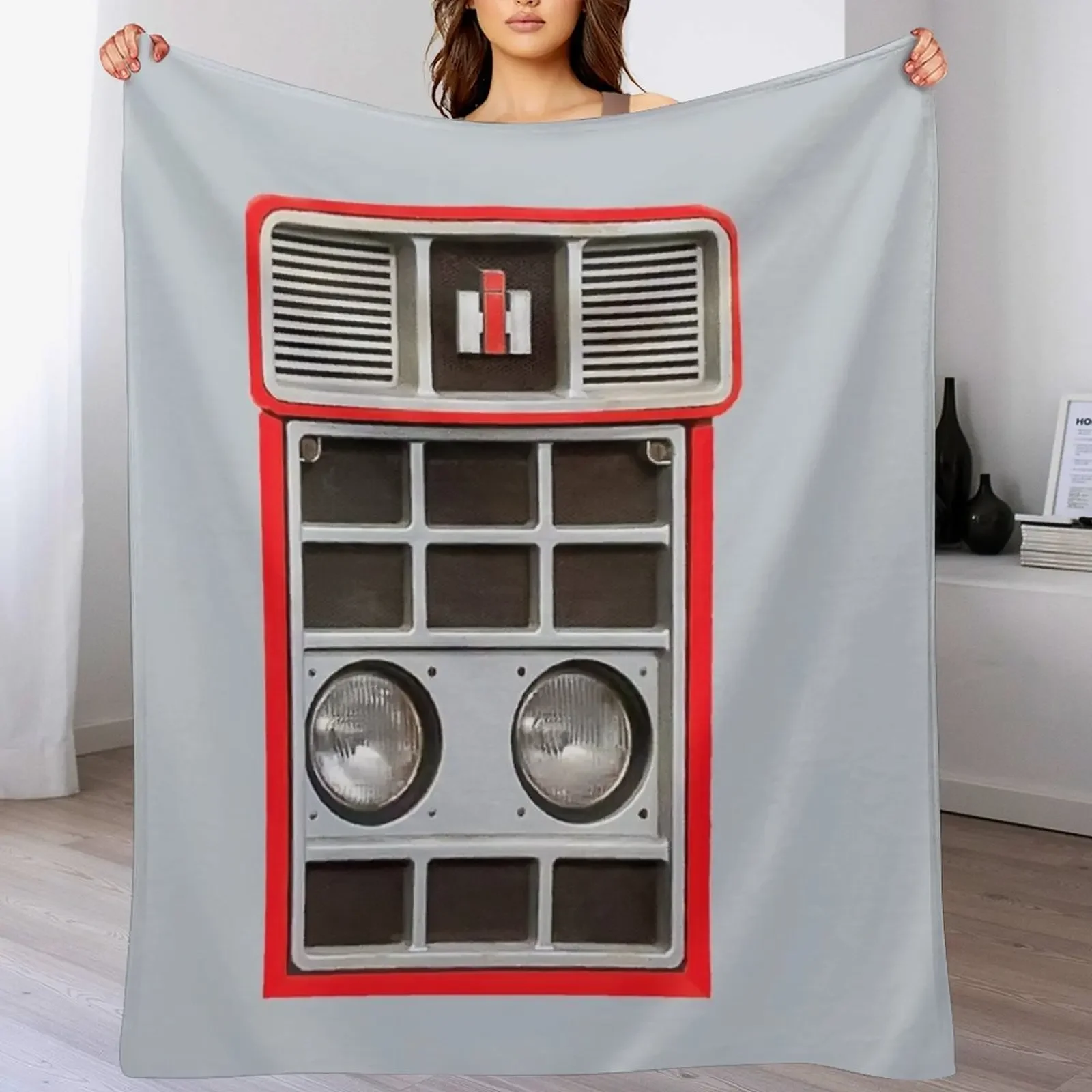 red tractor Throw Blanket Fuzzy Plush Throw Blanket for Sofa Chair