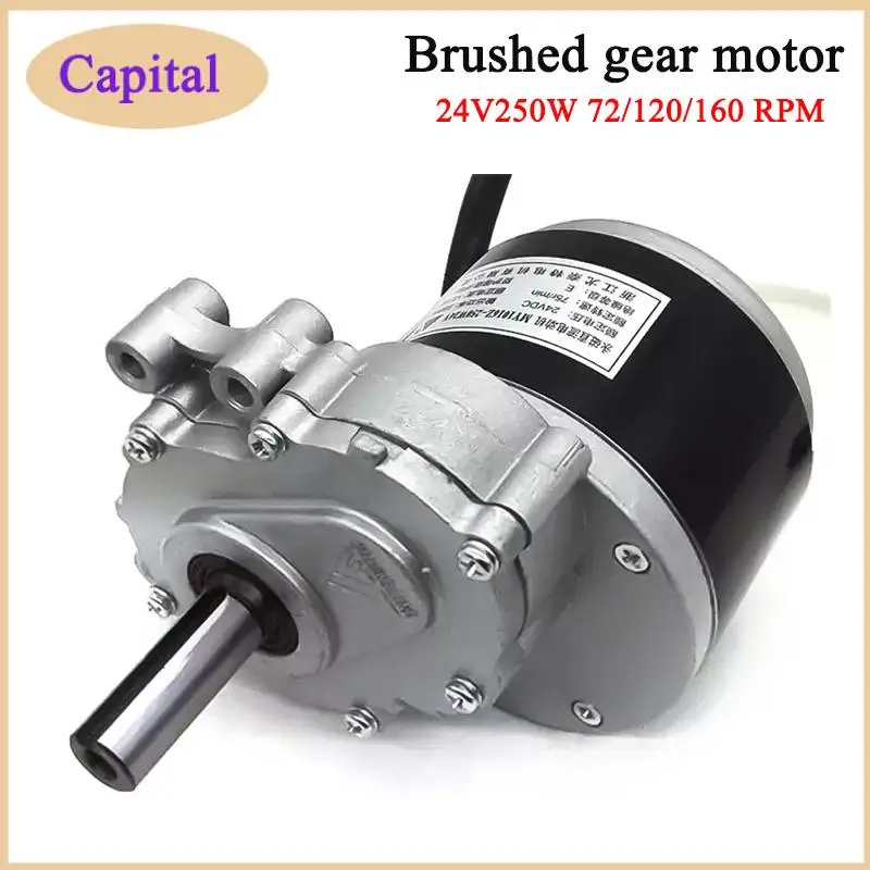 

Brushed DC 24V Motor for Electric Wheelchairs Replacement High Torque 75/120/160 RPM Suitable for Wheelchair