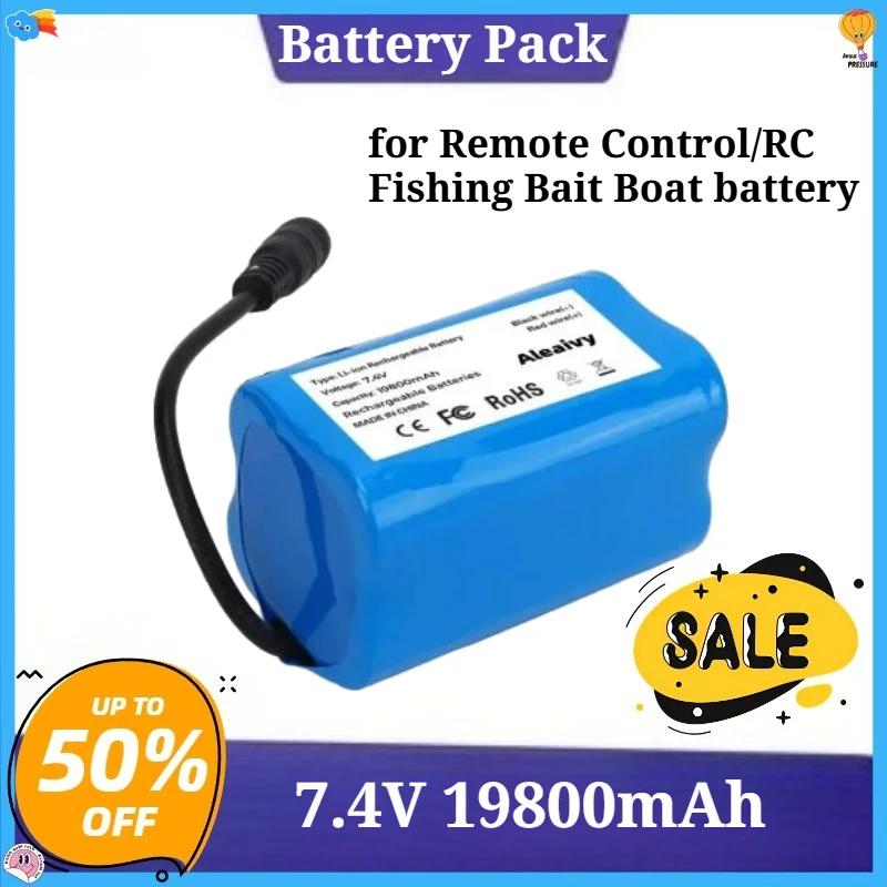 

2S2P 7.4V 19800mAh Li-ion Battery pack T1882011-5 T888 V007 H18 C18 for Remote Control/RC Fishing Bait Boat battery