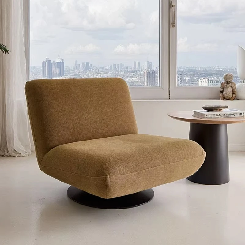 Modern minimalist furniture, 360 ° rotating floor sofa with metal base