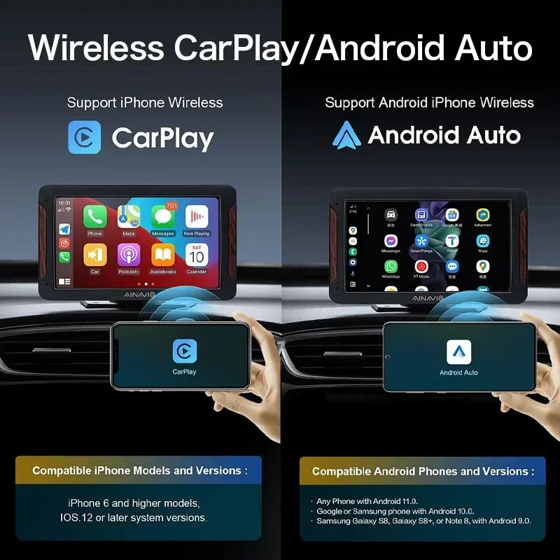 New 3in1 Wireless Android Auto & CarPlay Adapter Smart Tv Box Support Youtube Netflix Car Accessories intelligent systems