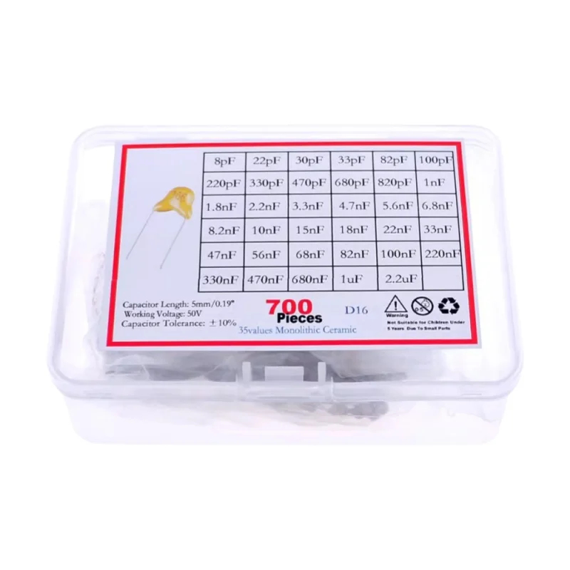 700 قطعة 35 قيم * 20 قطعة 8pF ~ 1 فائق التوهج المكثفات حجر واحد 50 فولت الإدراج المباشر مكثف السيراميك عدة مجموعة مختلطة