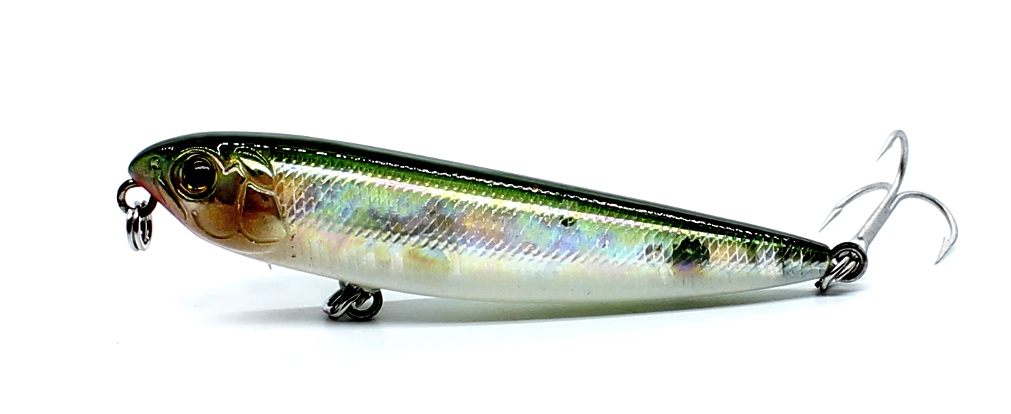 AOCLU Topwater Wobbler 60 mm 105 mm Bleistift Walk The Dog Harter Köder Popper Stick Angelköder Bass Fresh Salt Water 10 # VMC-Haken – Detail 5
