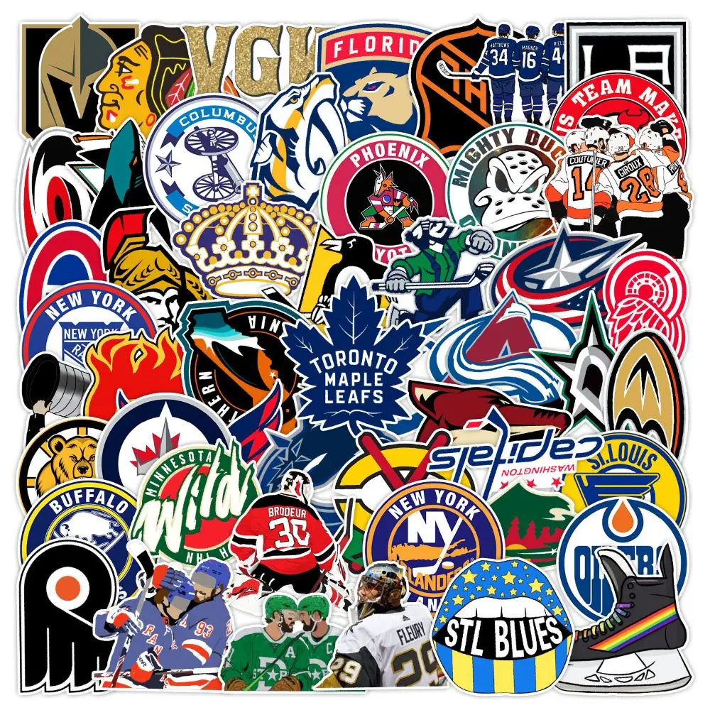 

50pcs Hockey graffiti sticker Motorcycle helmet suitcase refrigerator skateboard sticker Waterproof stationery sticker