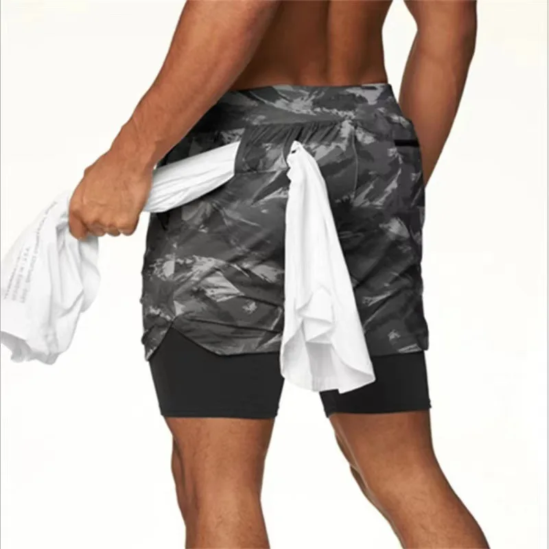 Volleyball Shorts Men and women Fitness Gym Training 2 in 1 Sports Shorts Quick Dry Workout Jogging Double Deck Summer 2024