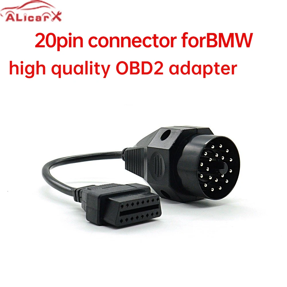 forBM W car connection cable 20pin OBD2 16PIN Female to male Connector e36 e39 X5 Z3 obd2 cable forBM  W 20 pin connector