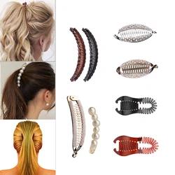 Multi type Twist Banana Hair Clip Comb Clamp Grip Slide Hair Claws Women Barrettes Hairpins Hair Accessories Ponytail Hoder