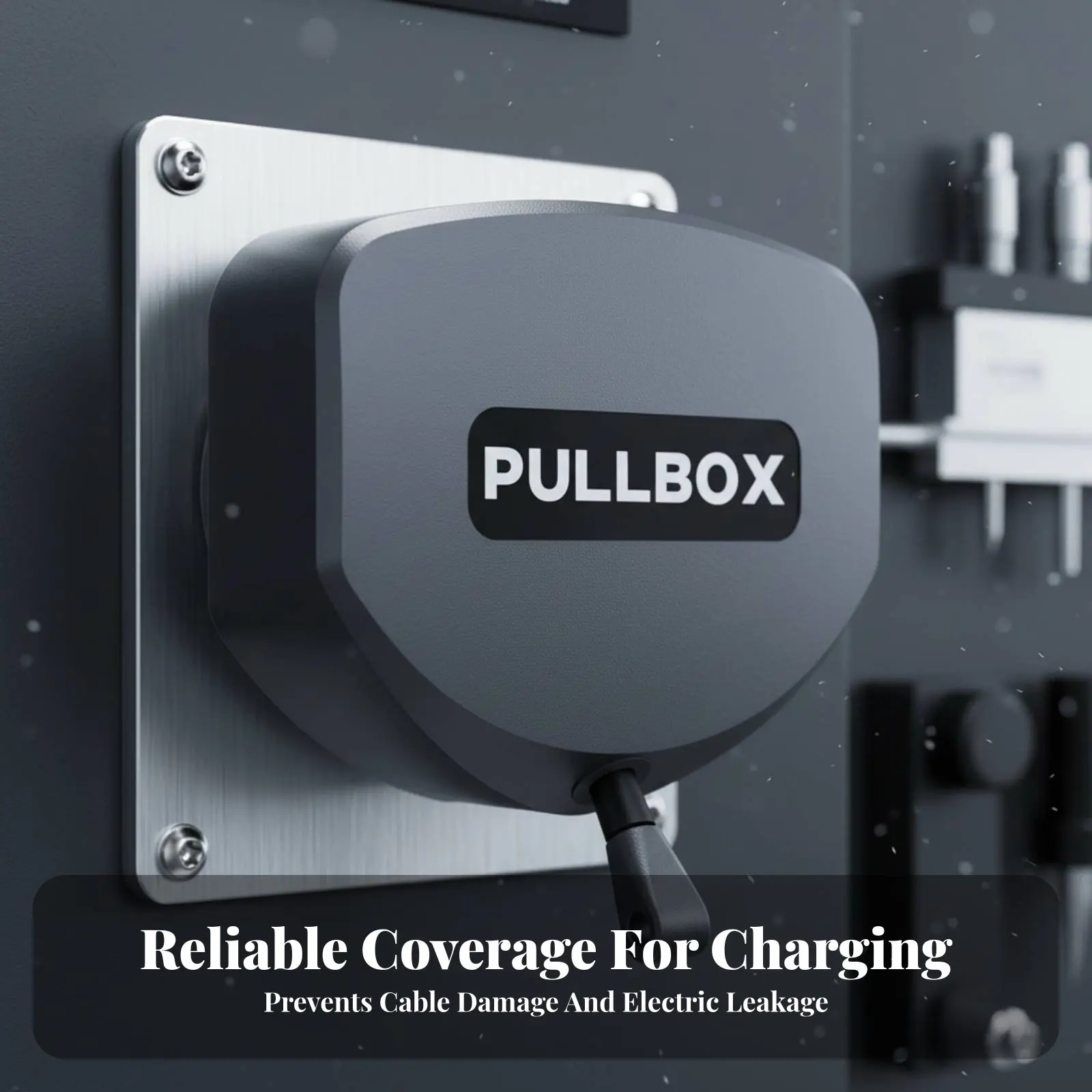 

Electric Vehicle Charger Cord Retractor Constant Tension Retraction Automatic Cord Reel Sturdy-Duty Automatic-Locking Design