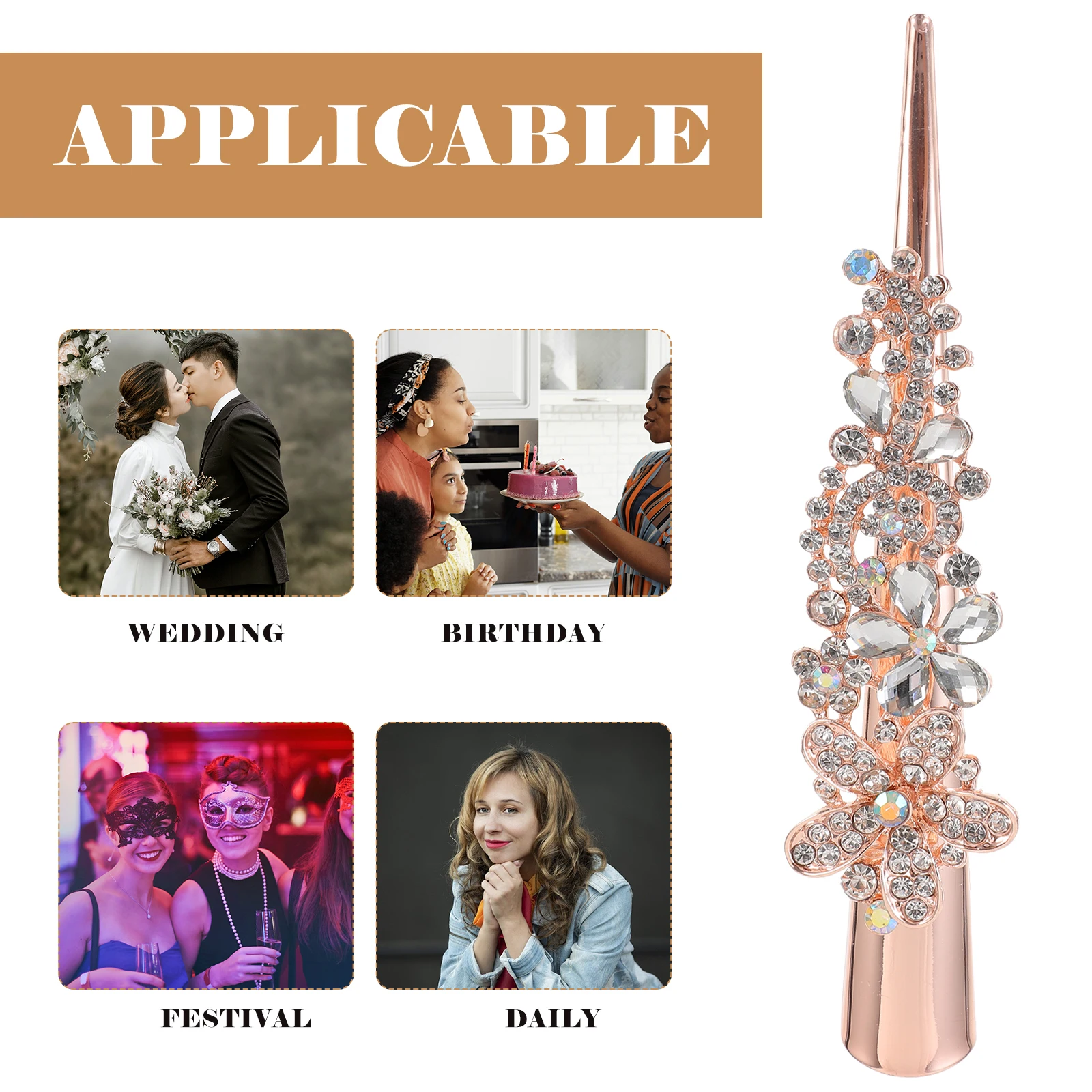 

Crystal Hairpin Large Clips White Barrettes Vintage Accessories Women Prom Styling Metal Hairpins Girls Decoration