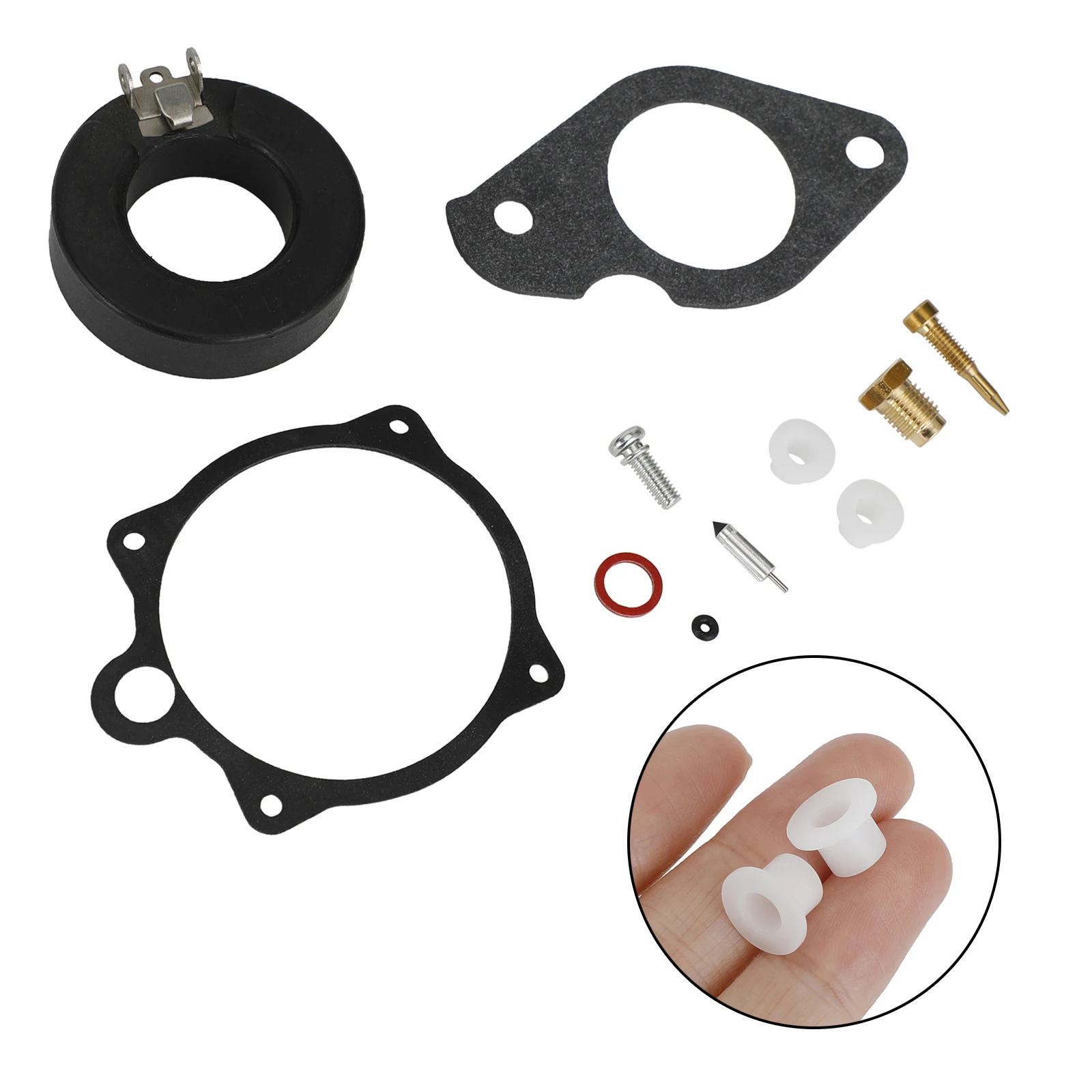 Areyourshop Carburetor Carb Rebuild Kit fit for Yamaha Outboard 25HP 30HP 689-W0093-00 Motorcycle Accessories