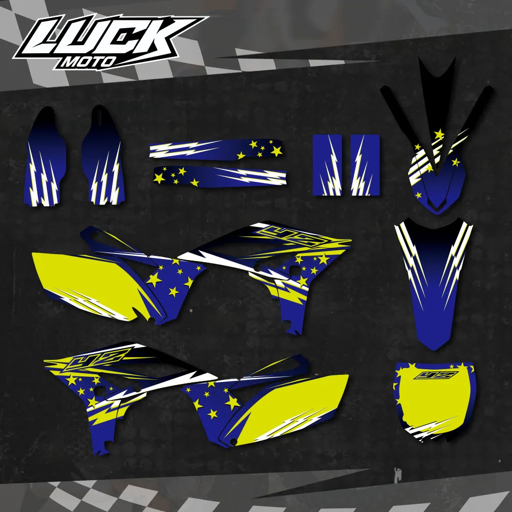 LUCKMOTO For YZ 250F Motorcycle Decals Stickers Backgrounds Graphics Kits For YAMAHA YZF250 YZ250F 2010 2011 2012 2013 YZF 250