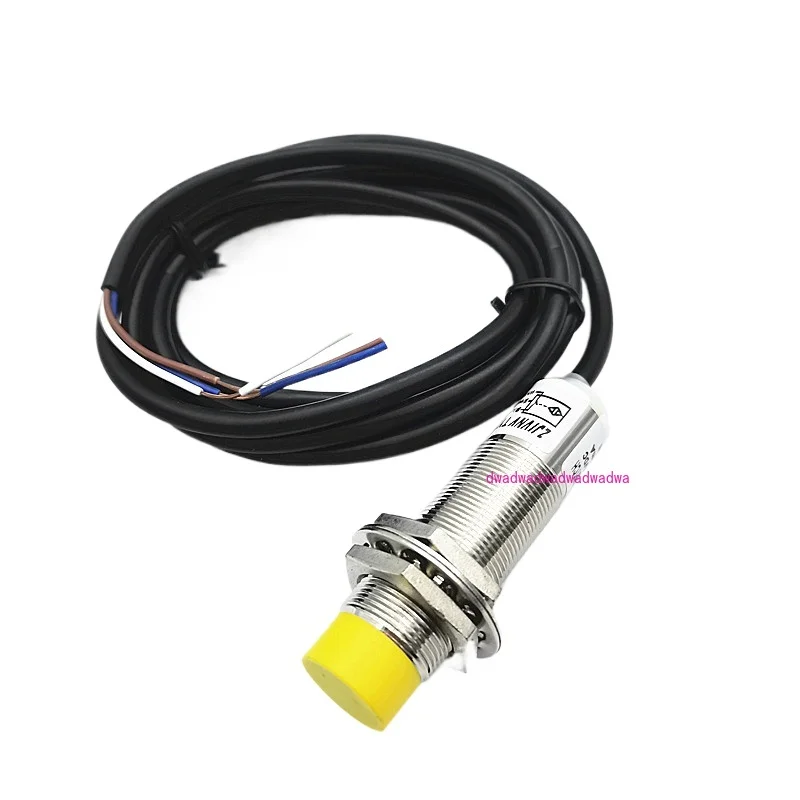 cylinder non-flush type metal proximity switch M18 inductive sensor PNP NO+NC normally open & close DC 4 wires, distance 8mm