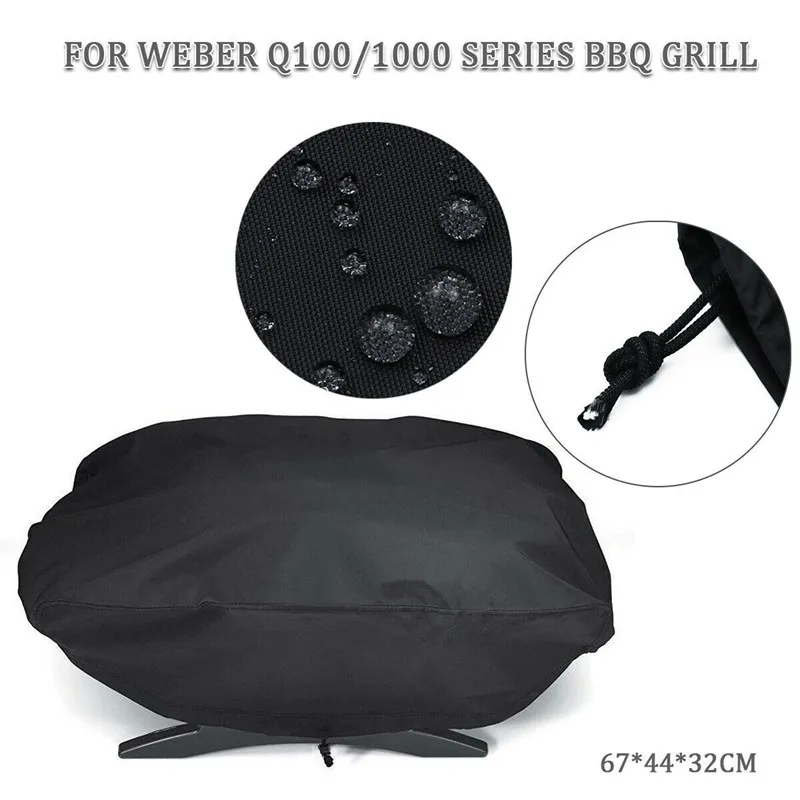 

BBQ Stove Outdoor Anti Dust Shield Portable Waterproof UV Resistant Garden Protective Polyester Grill Cover For Weber 7110 Q1000