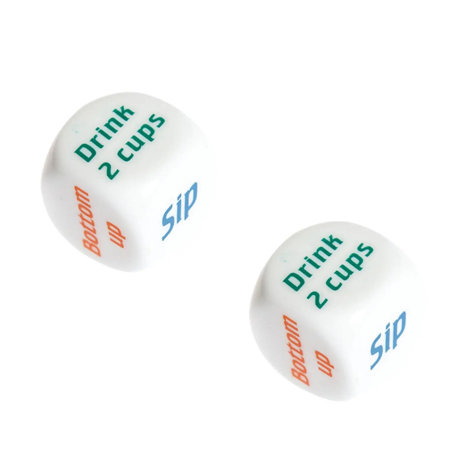 Jeu de dés en acrylique avec conception roulante gravée pour jeux de table et soirées à boire en plein air