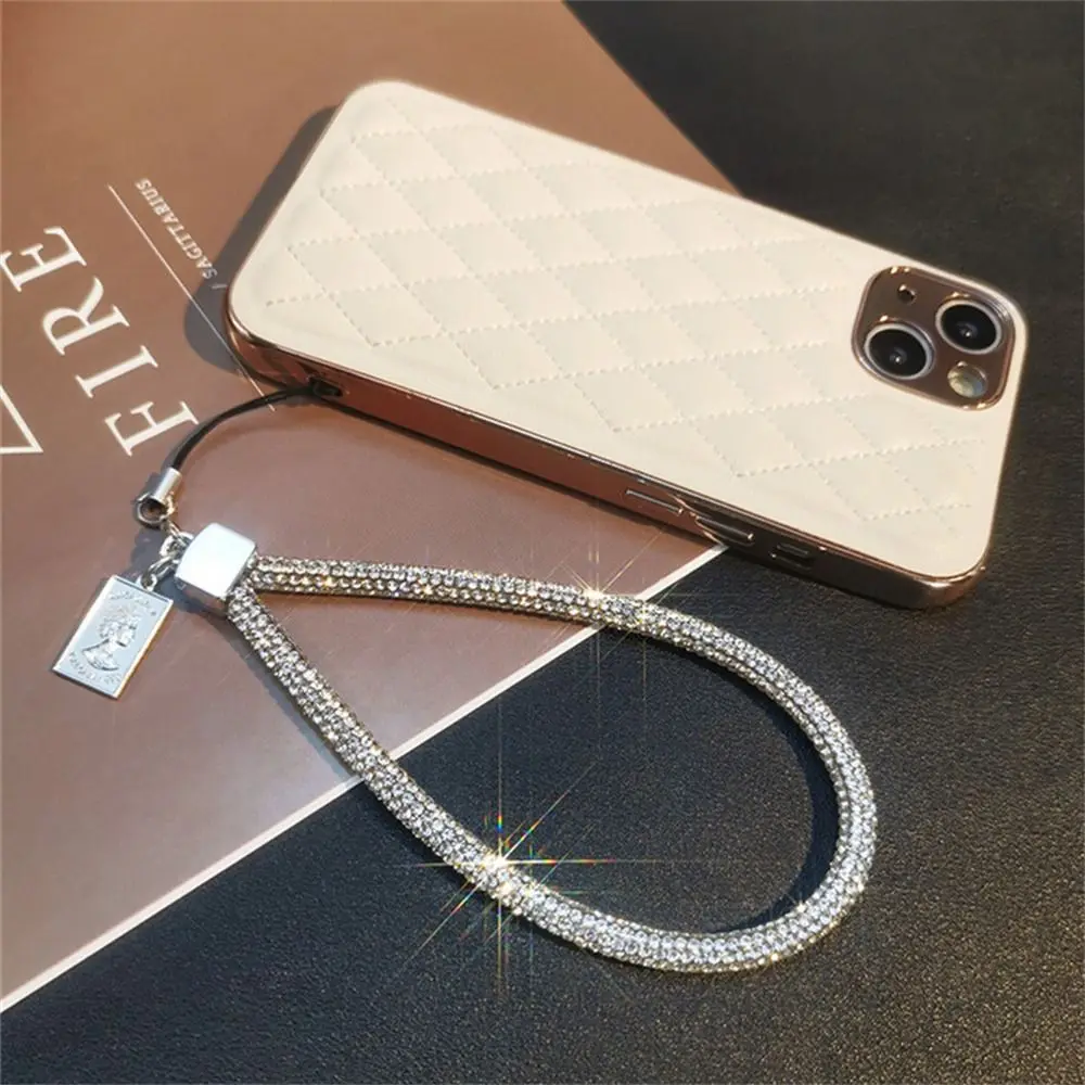 

Full Diamond Rhinestone Phone Lanyard Wrist Chain Anti-lost Rhinestone Neck Strap Diamond Pendant Short Diamond Phone Lanyard