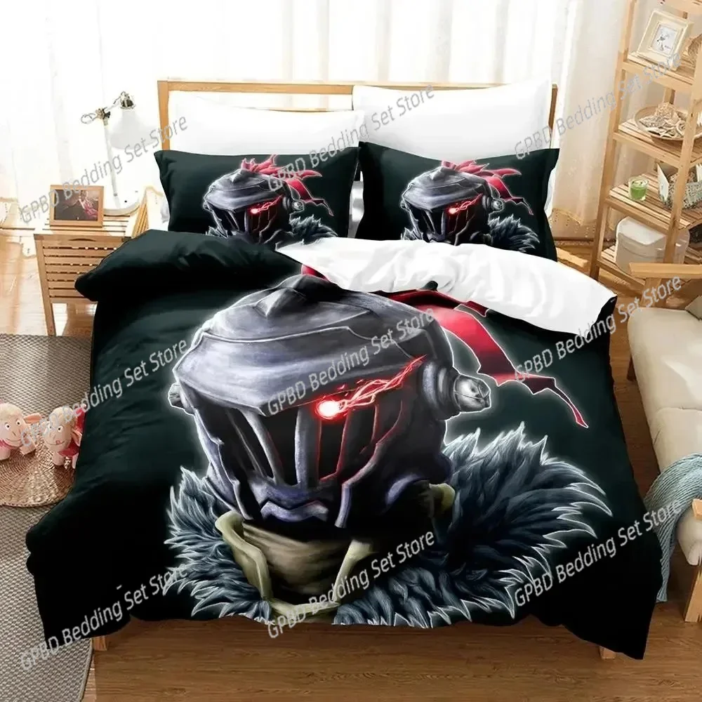 

Anime Goblin Slayer Comfortable Duvet Quilt Cover Pillowcase Bedding Set Children Bedroom Decoration Home Textile