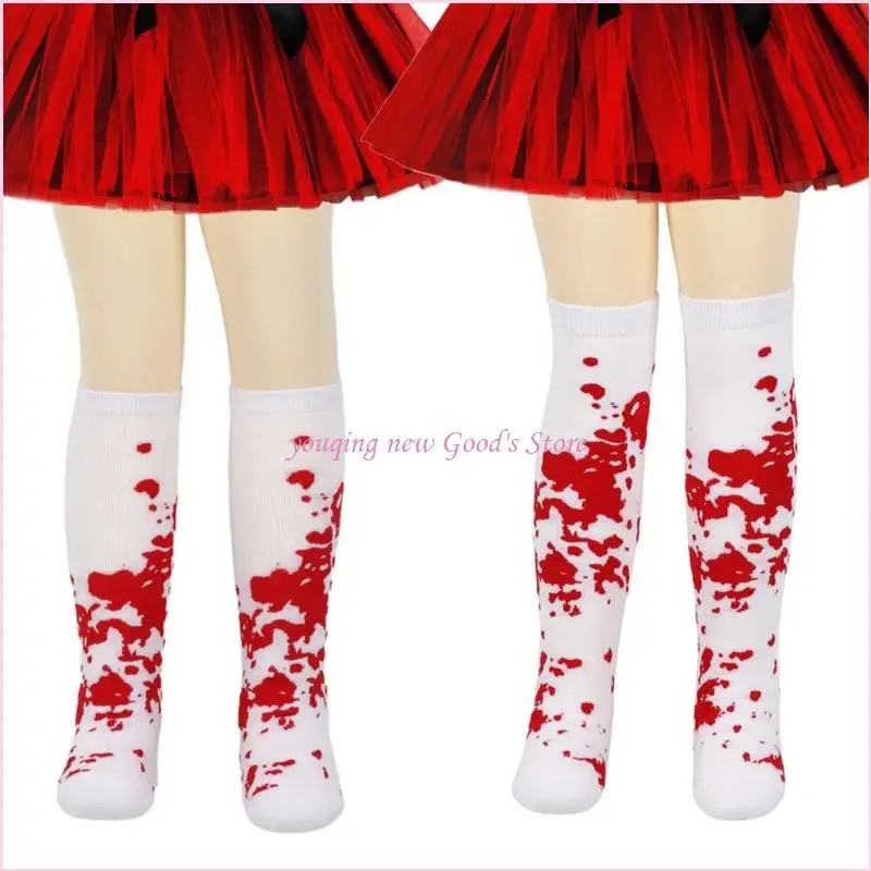 57qa Kids Halloween Bloody Stockings Highs Highs Chocks High Stocks for Daily Wear, Halloween Cosplay Party Costumes