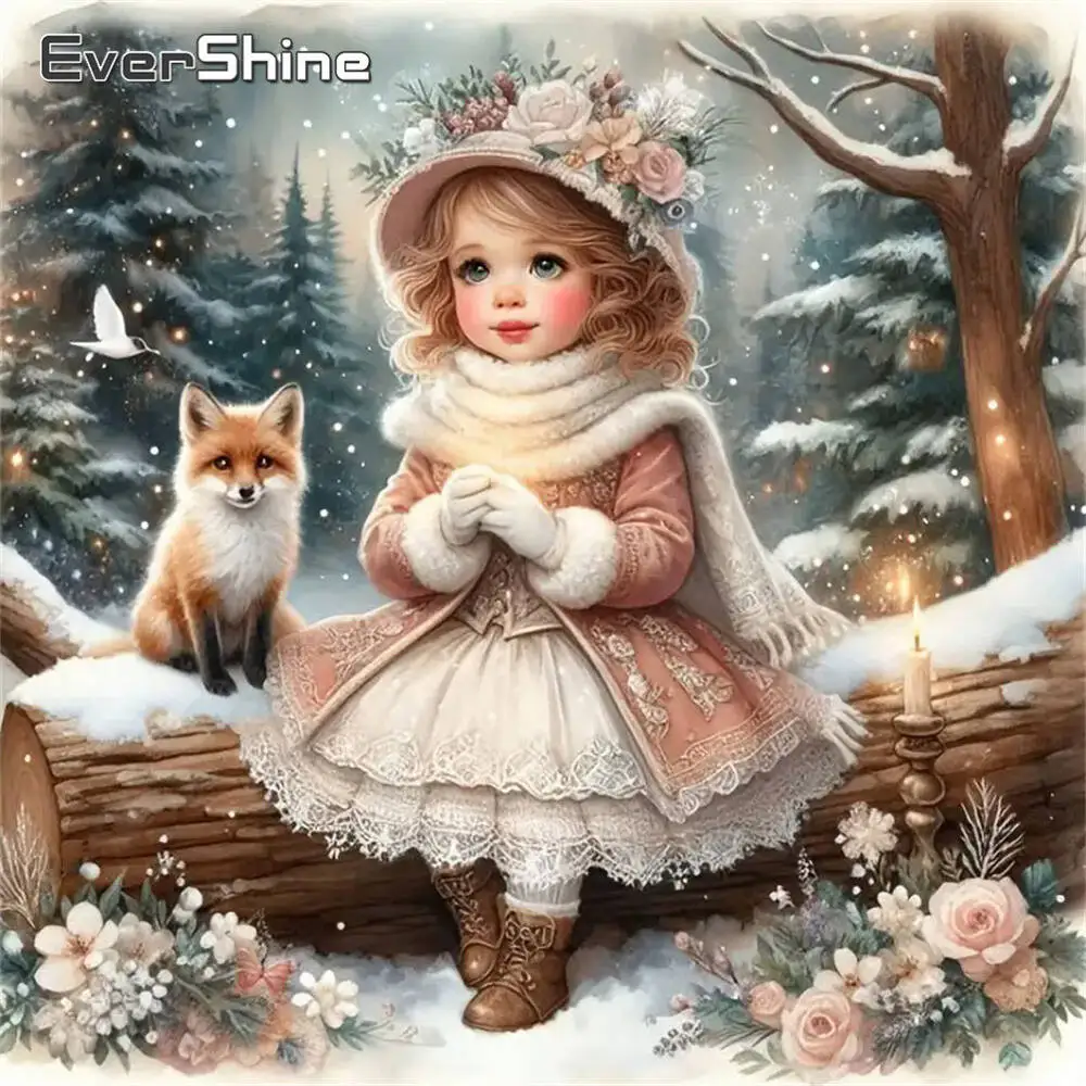 Evershine الماس اللوحة الكلب الحيوان الكرتون كامل مربع جولة الماس الفسيفساء الحمام DIY الحرف عدة ديكور المنزل #1