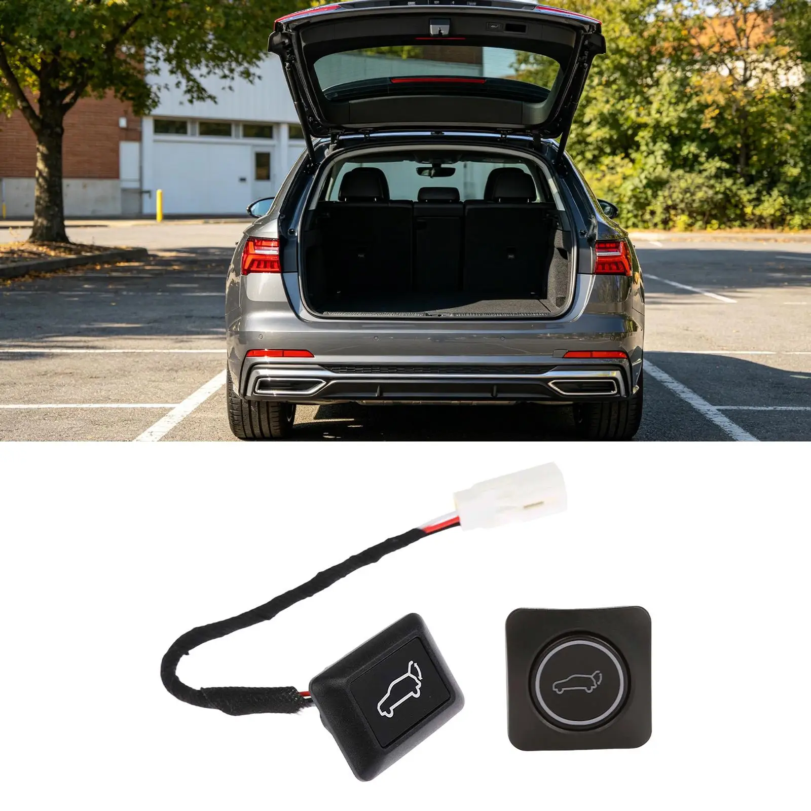 

Universal Car Tailgate Release Switch PP Plastic Rear Trunk Door Replacement Accessory Direct Fit for Cars