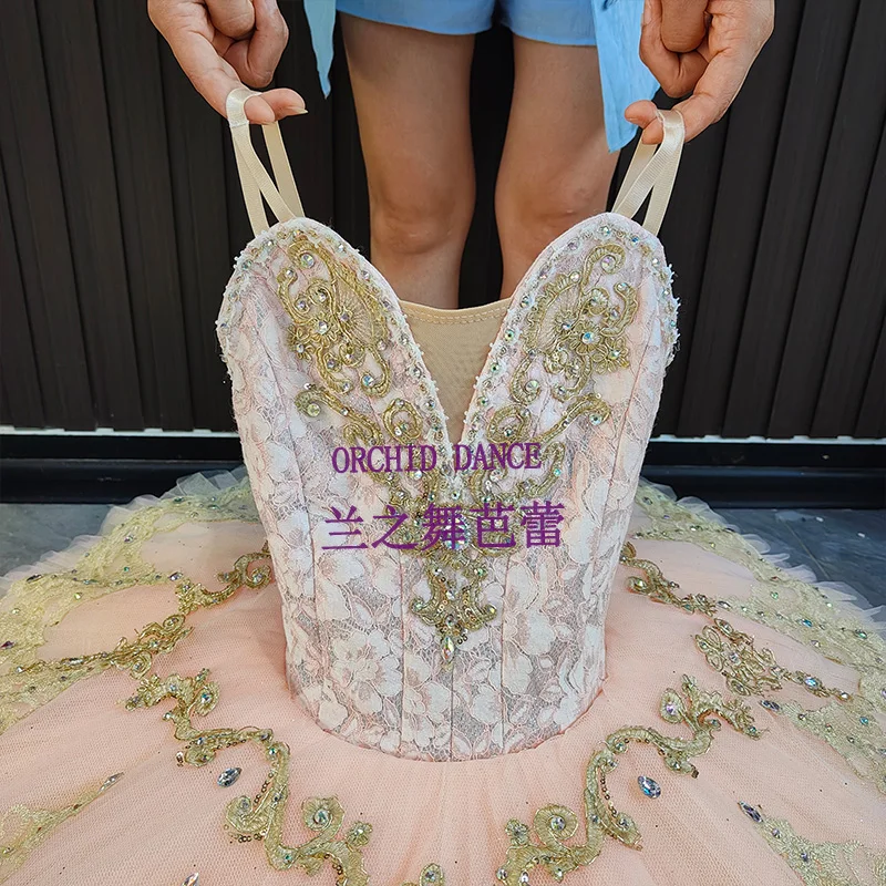 BT2507134 Profissional Tamanho Personalizado Cor Personalizado Crianças Meninas Mulheres Adulto Creme Ballet Tutu Trajes