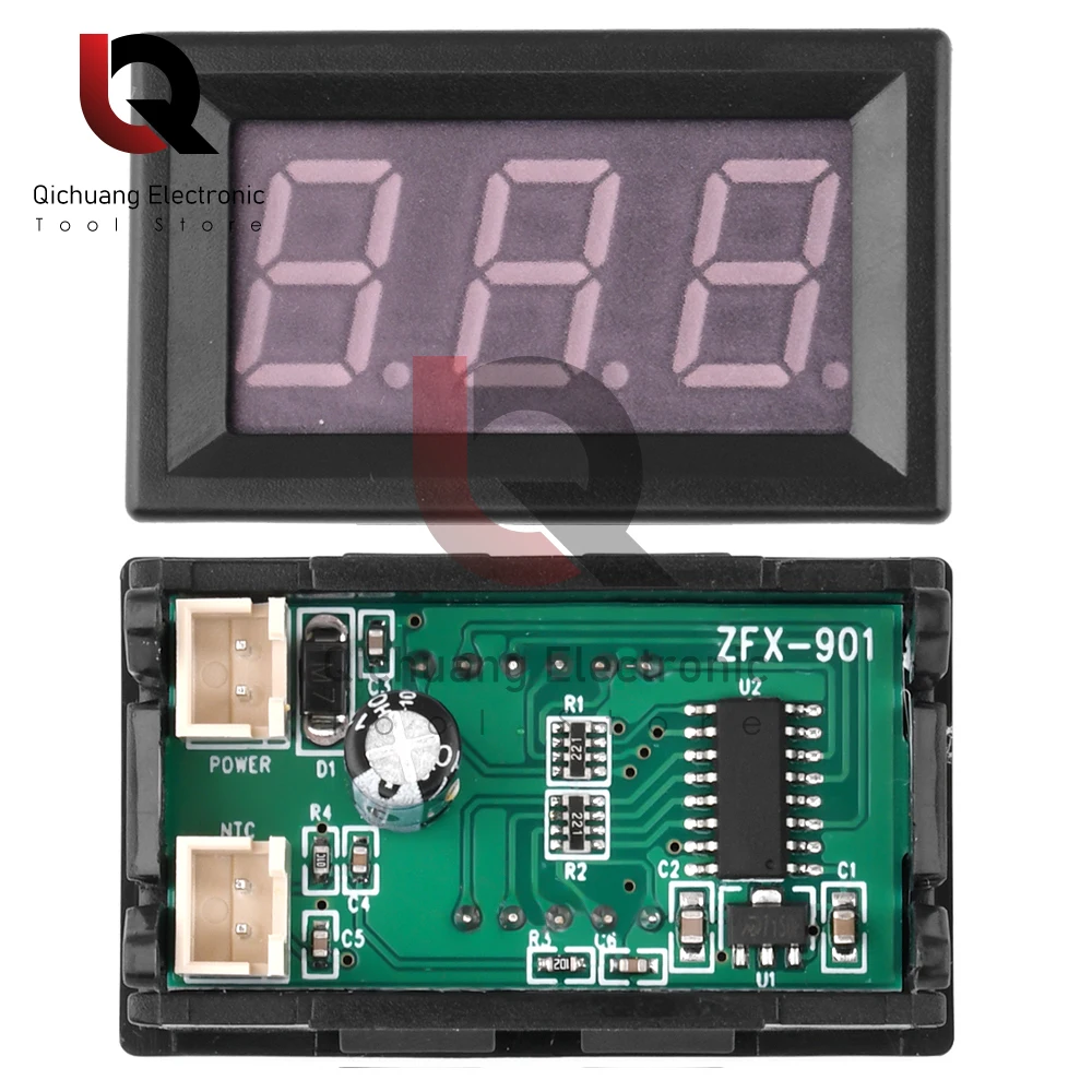 DC 12V 0,56 "LED Termometro Digitale per Auto Incubatore Indoor Outdoor Acquario Sensore di Temperatura Misuratore Stazione Meteologica Monitor