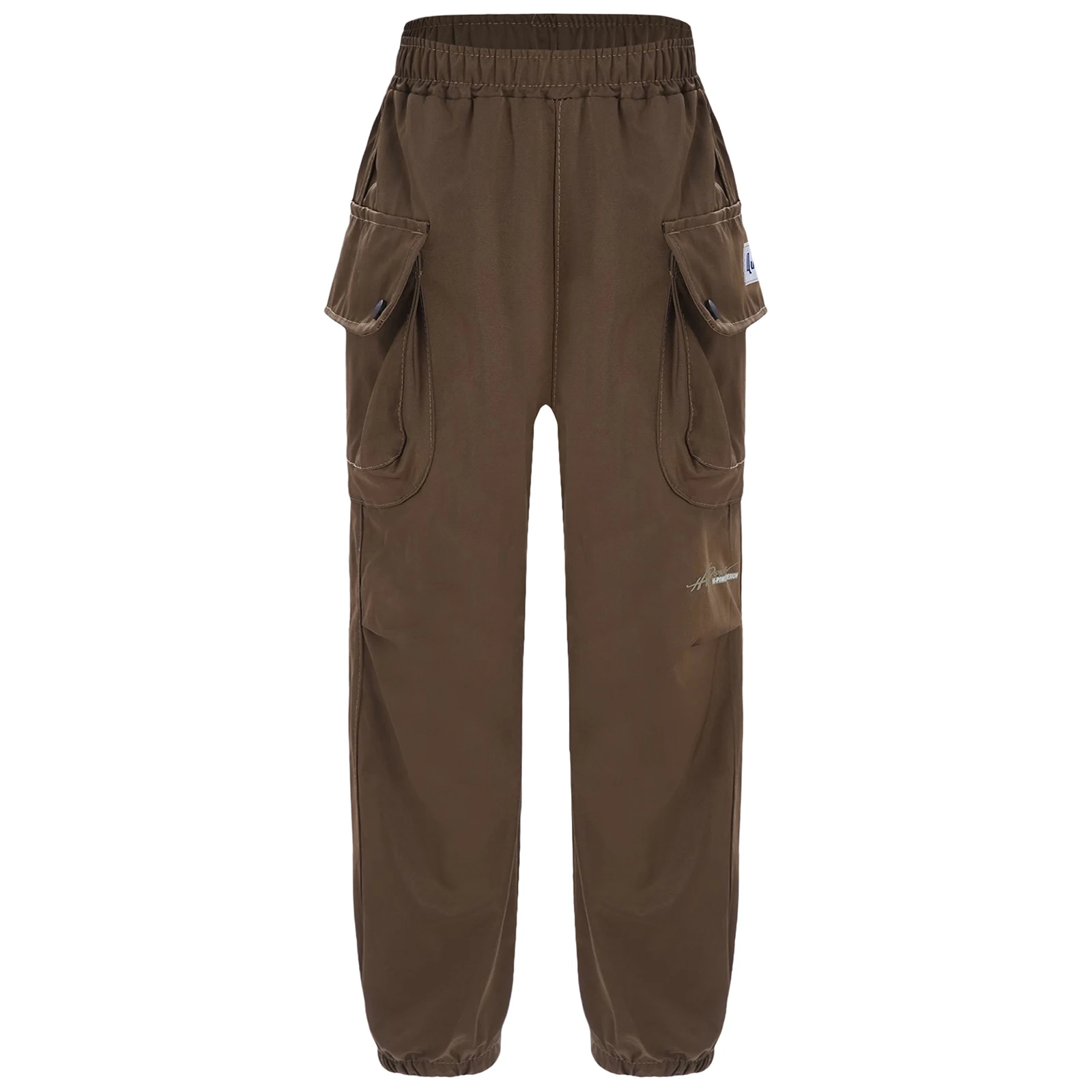 

Kids Boys Fashion Cargo Pants Elastic Waistband Harem Trousers with Pockets for Outdoor Skateboarding Hip-Hop Streetwear