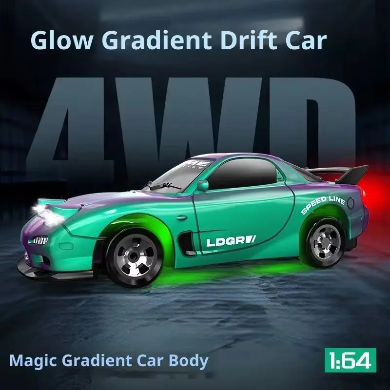 รถมินิบังคับวิทยุ 4 ล้อ ขนาด 1:64 ความเร็วสูง 15 กม./ชม. รถแข่งออฟโรด ของเล่นรถบังคับขนาดพกพา ของขวัญสำหรับเด็กผู้ชาย