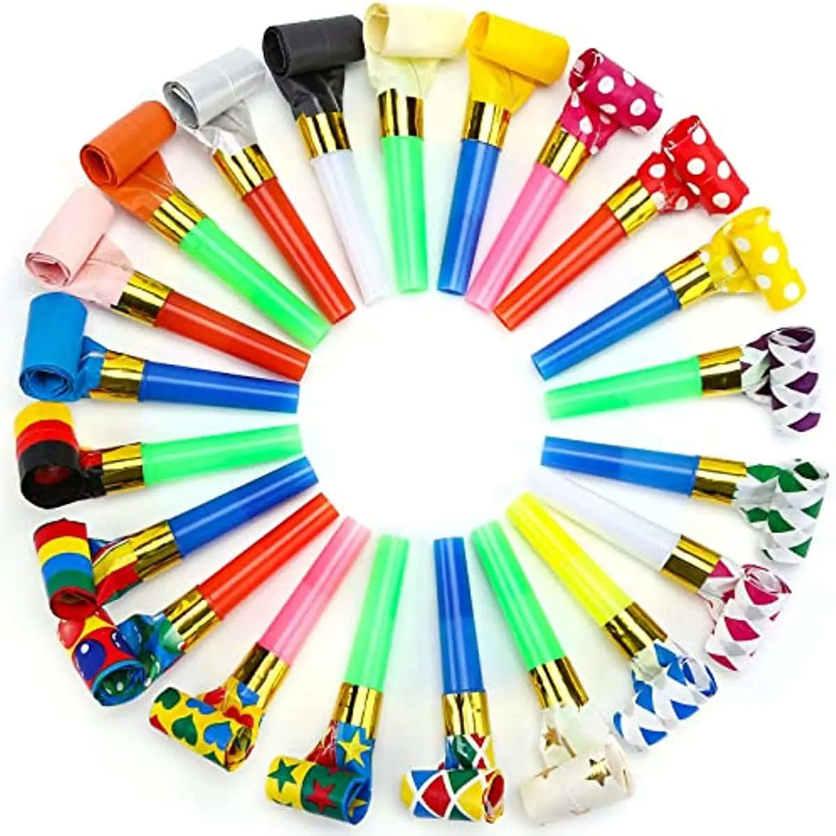 50/100Pcs Party Blower Noisemaker Birthday Blow Horns Whistles Blowouts Noise Makers Wedding Birthday Party Favors Children Toys