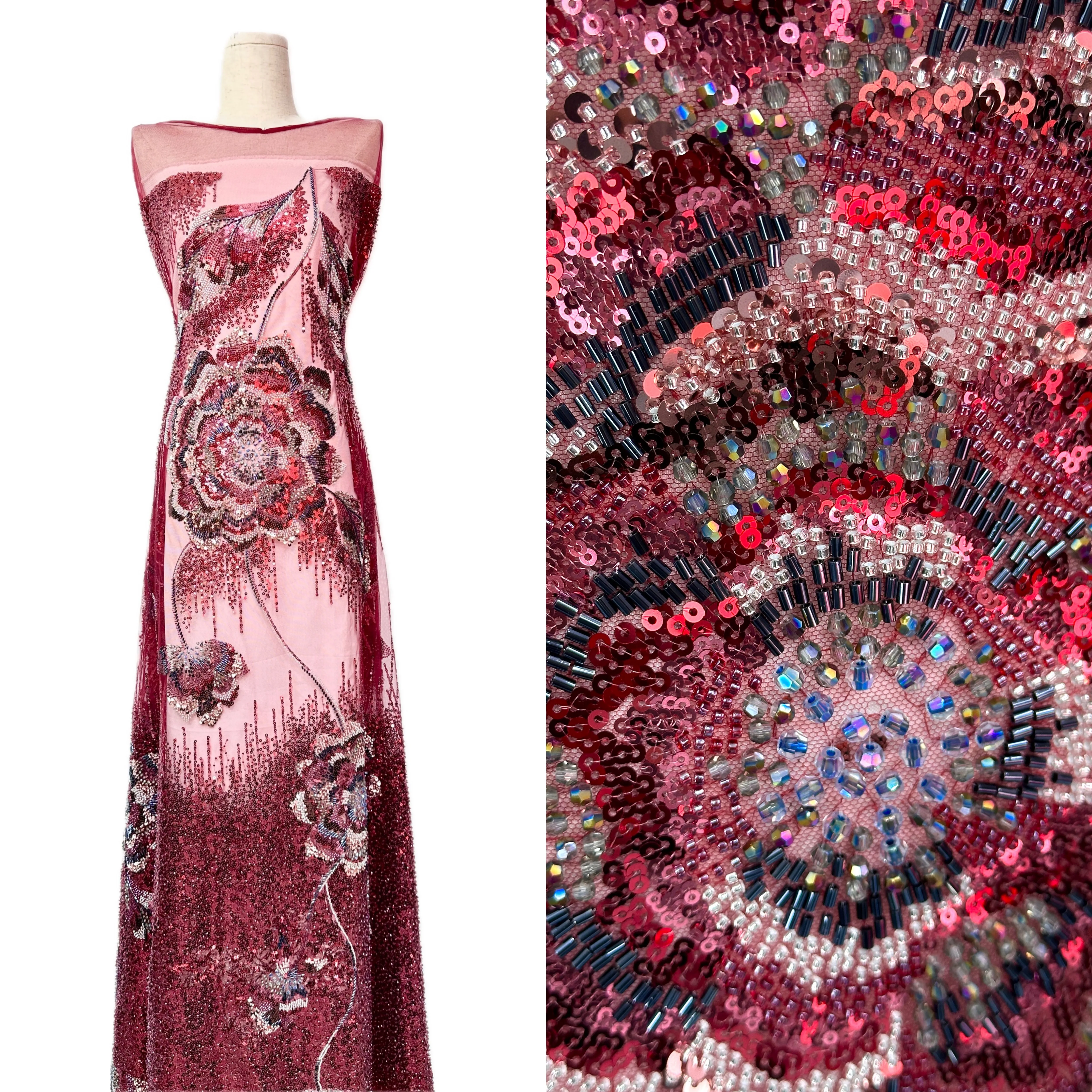 

Роскошный французский стиль, вышивка бисером и блестками, французский тюль, ткань в европейском стиле, материал свадебного платья, нигерийский дизайн