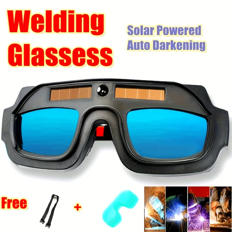 Automatic dimming welding goggles - heavy-duty industrial welding safety goggles, compatible with UV/invisible light