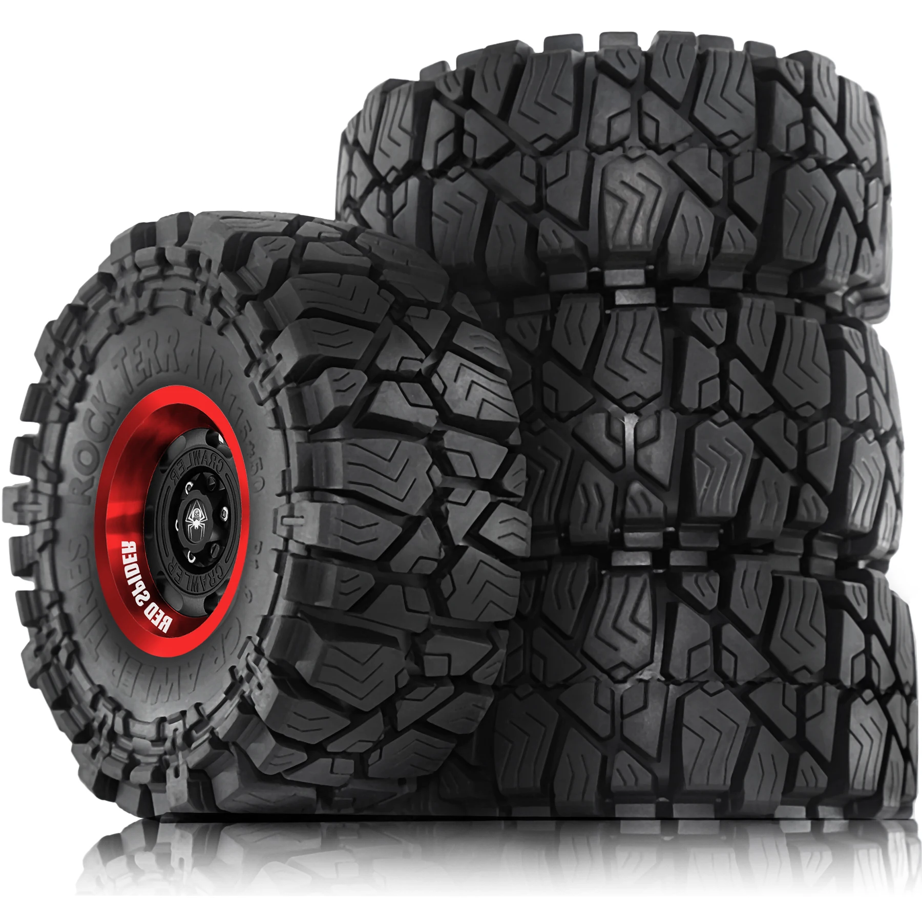 

4pcs Metal 1.9'' Beadlock Wheel Rim Hub with 115mm tire for 1/10 Rc4wd WRAITH Tamiya Axial SCX10 D90 HPI RC Car Spare Part