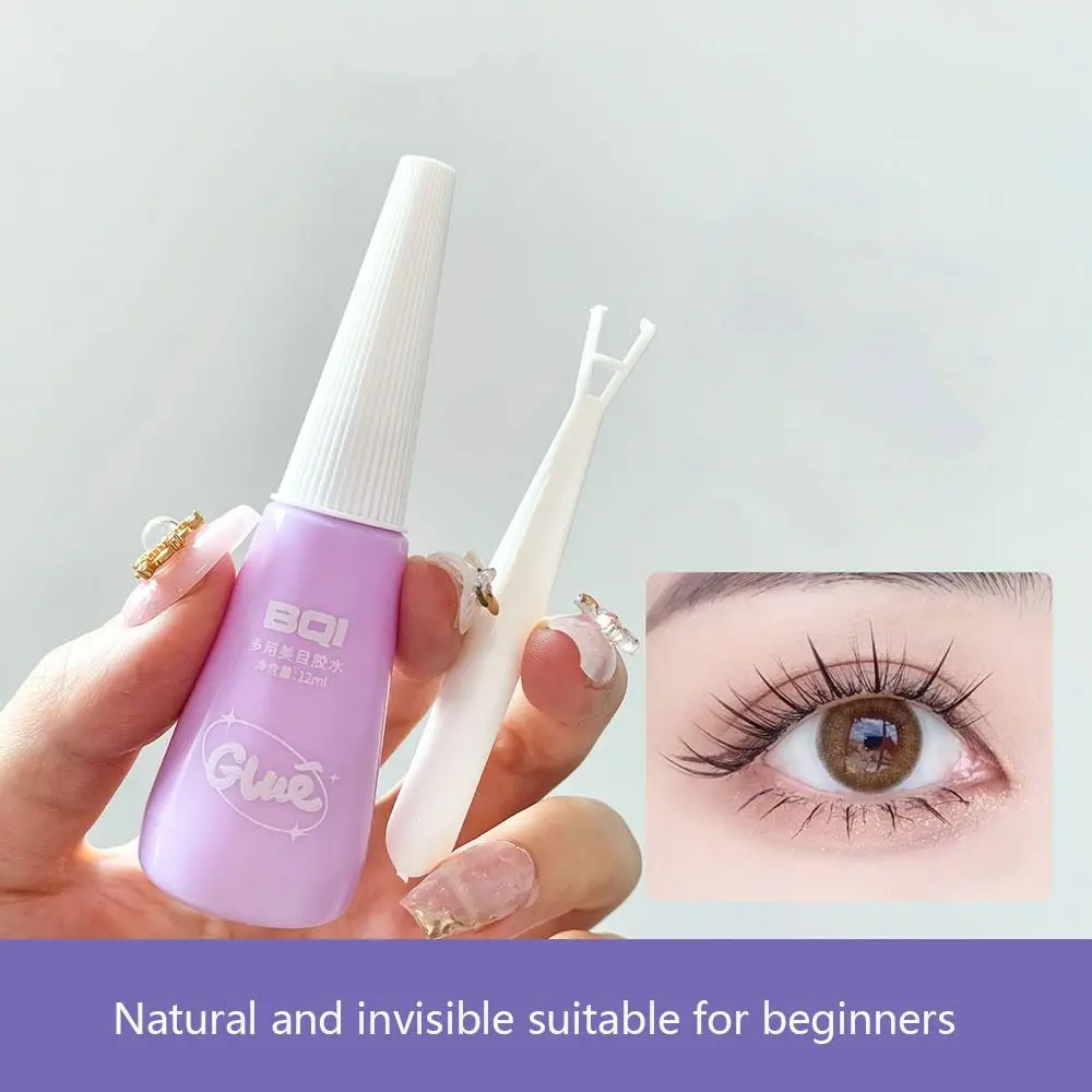 With Y-shaped Fork Fast Drying Lash Glue Sticky Invisible Fake Eyelash Glue Natural Long Lasting Liquid Eyelash Glue Women