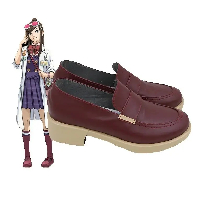 Spiel Ace Attorney Ema Skye Cosplay Schuhe Akane Houzuki Frauen JK Schuhe Halloween Karneval Roleplay