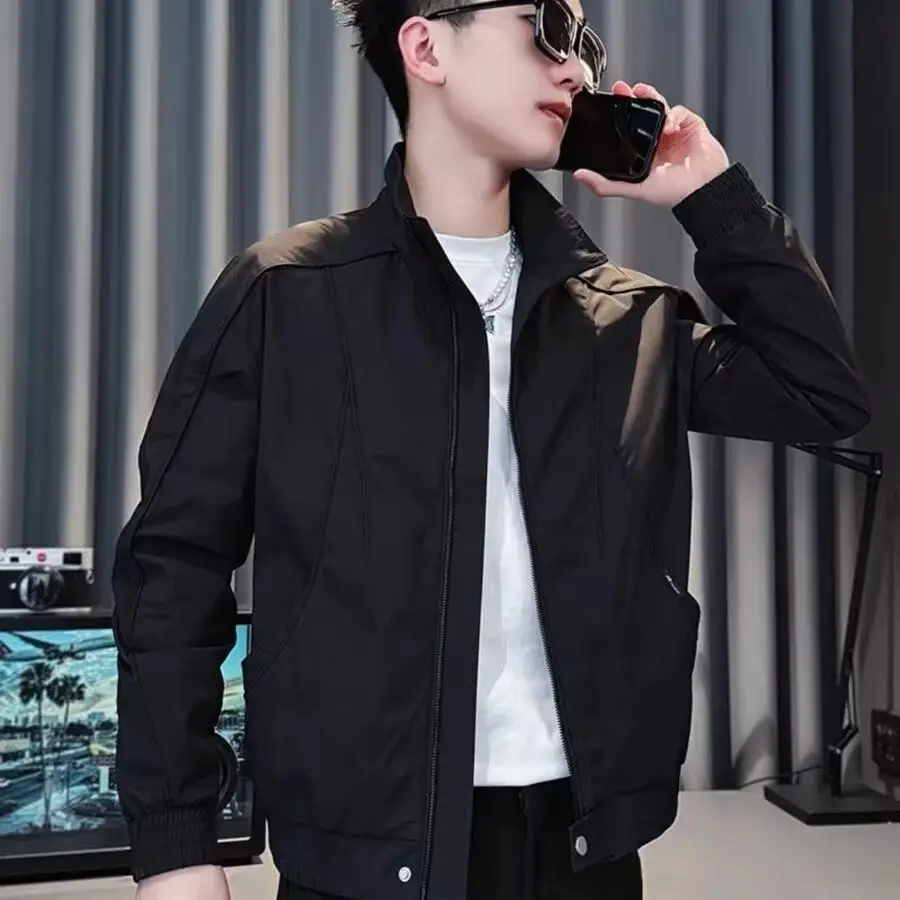 

Spring Autumn High-End Stand Collar Jaet Men's Trendy Brand Premium Feel Casual Top Haome Workwear Jaet