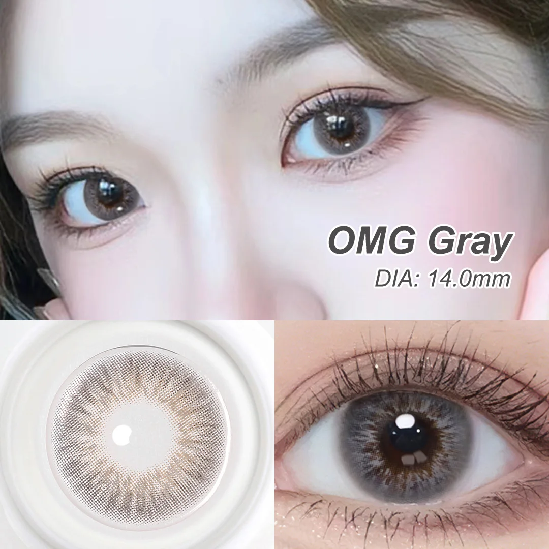(0.00~-6.00) MAGISTER 14.0mm OMG Color Contact Lenses With Power Simulate Natural Pupil Colored Contact Lenses For Eyes 6 Months