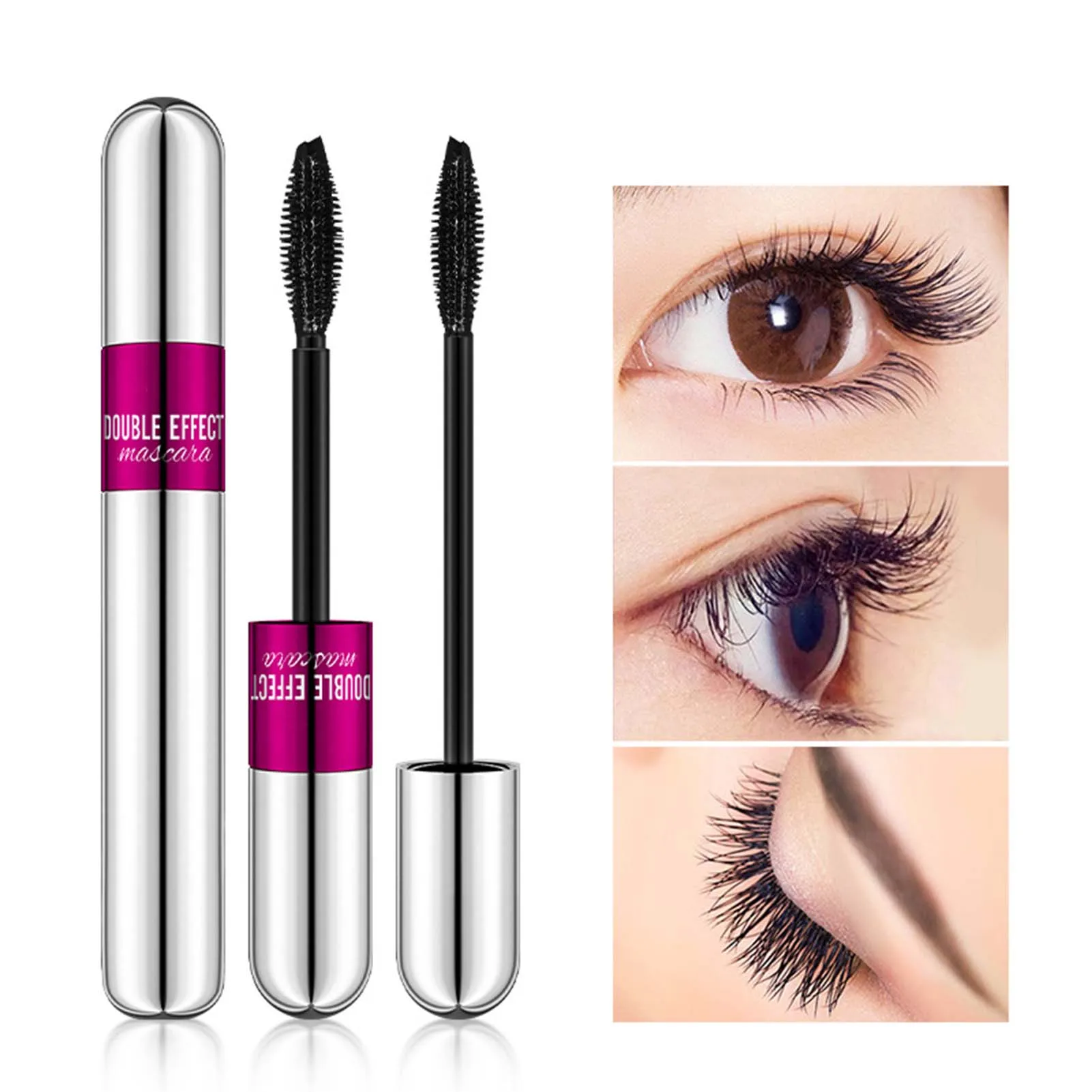 

Purple Tube Double-Headed Curling Mascara Smudge-proof Non-Blooming Mascara For Eyes Makeup