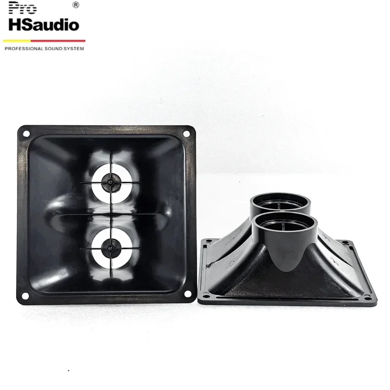 2 Hf Speakers Horn Flare For 5-inch Line Array Speaker ,Size:120L*120W*47H mm,Throat 1inch Speaker Accessories