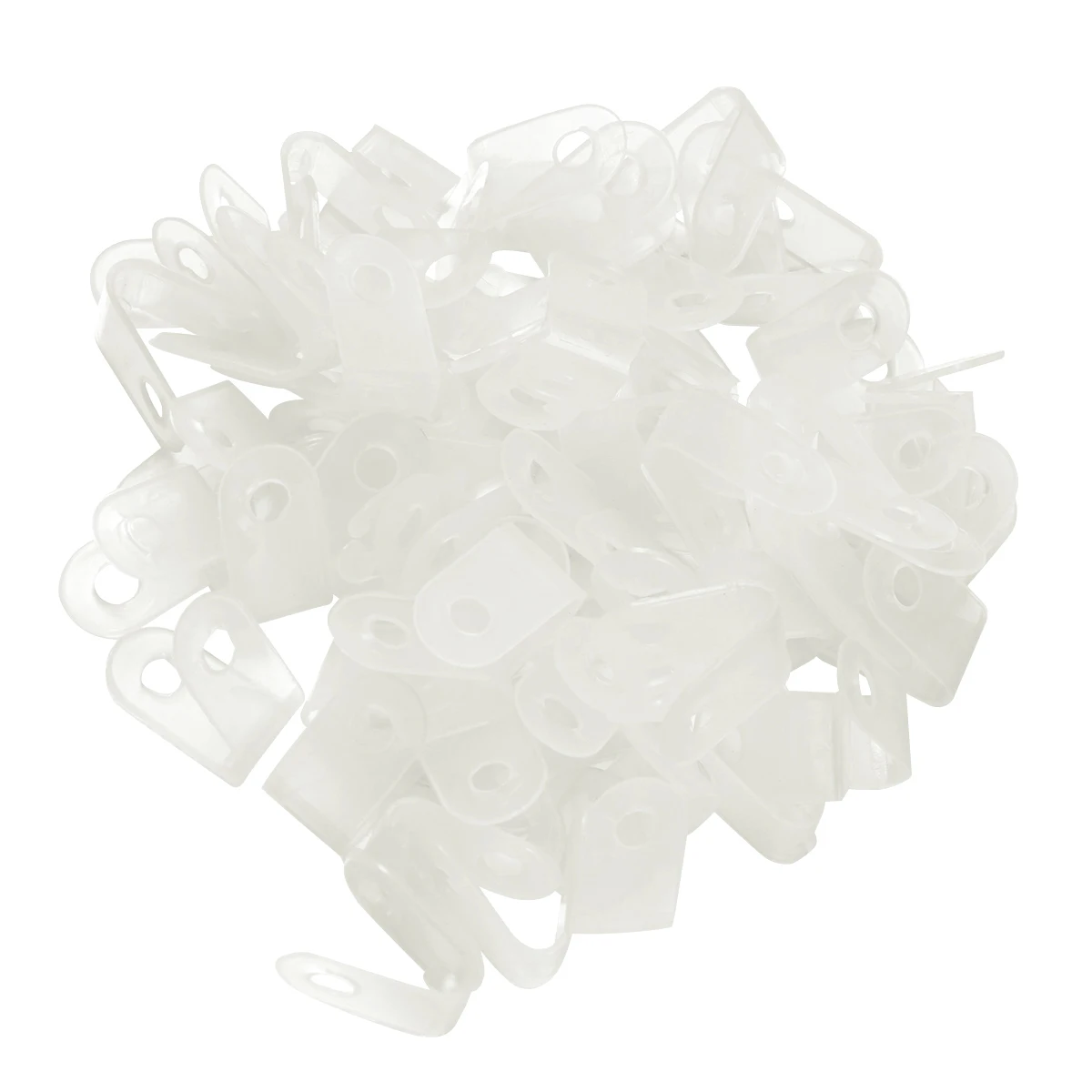 

100pcs R-Type Cable Clamp 3.3Mm Durable Nylon Wire Holder For House Office Cord Organizer Clip Fire Resistant Uv Resistant Line