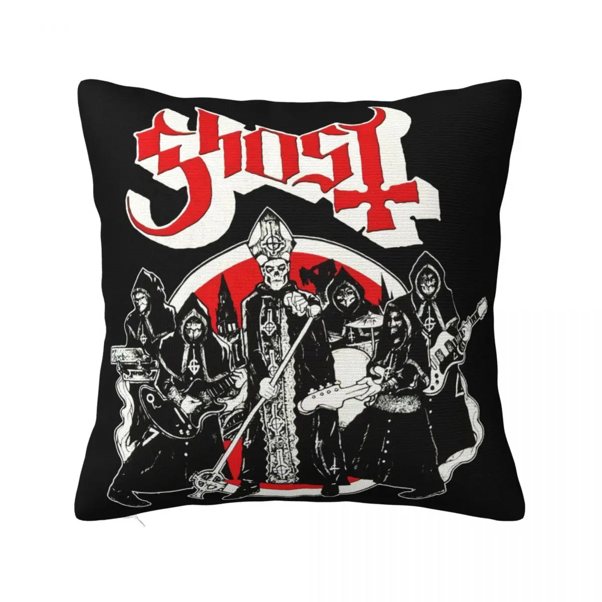 Ghost Red Color Band And Cream Design 100 Ghost Bc Women Men Great Quality New Humor Pillow Case