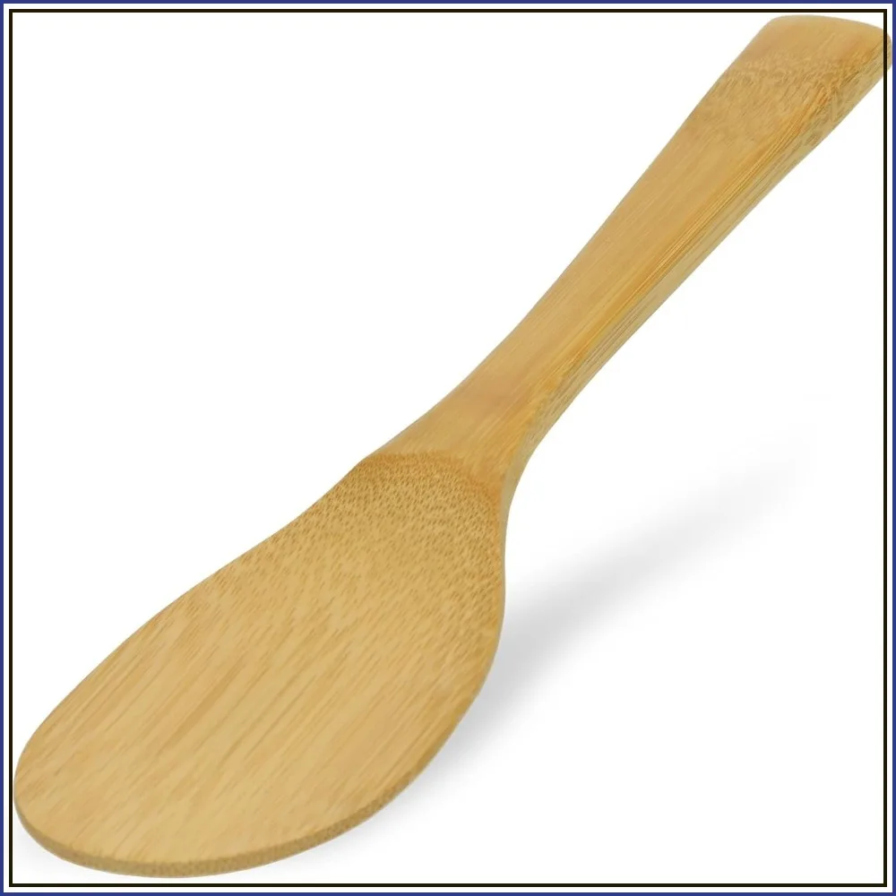 Pala para Arroz de Bambú de 9.05 pulgadas (230 mm), Shamoji Japonés, Pala Ligera para Arroz, Hecha en Japón