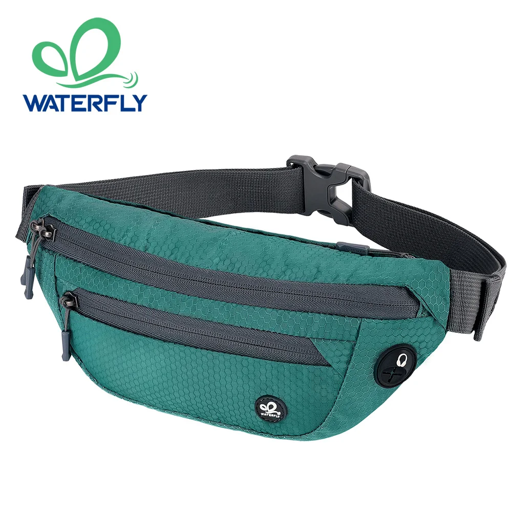 WATERFLY Bum Bag Sport Small Sporty Unisex Waist Bag Stylish Lightweight Hipbag for Outdoor Travel Hiking Travel Men Women