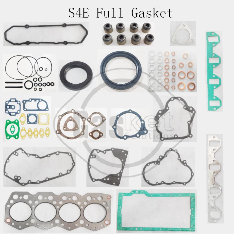 L3E S4E S4E2 S4E-2 Full Overhaul Head Gasket Set Kit Compatible for Mitsubishi Engine PelJob