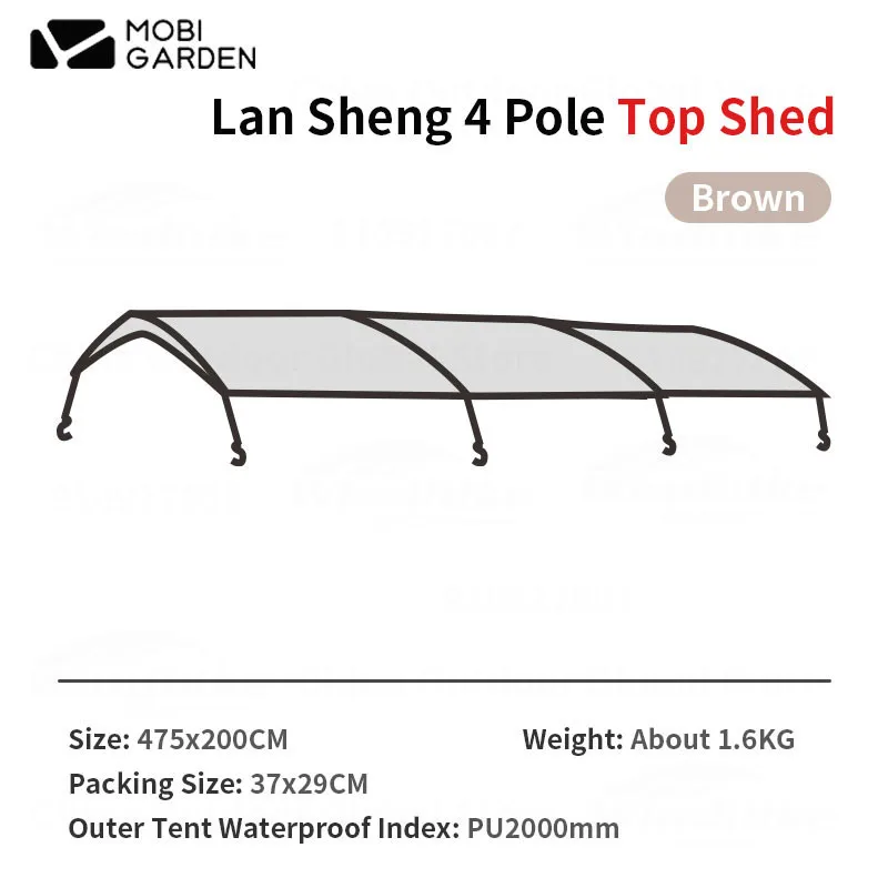 MOBI GARDEN Camping Tunnel Tent Accessories Celling / Ground Mat / Inner Tent LangSheng3/4 Tent Optional outdoor Accessories