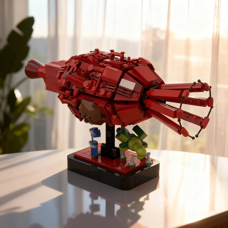 

Набор строительных блоков MOC «Красный гном и Звездный жук» (502 детали) — космическая модель, конструктор, рождественский подарок, креативная идея для самостоятельной сборки, игрушка из кирпичиков