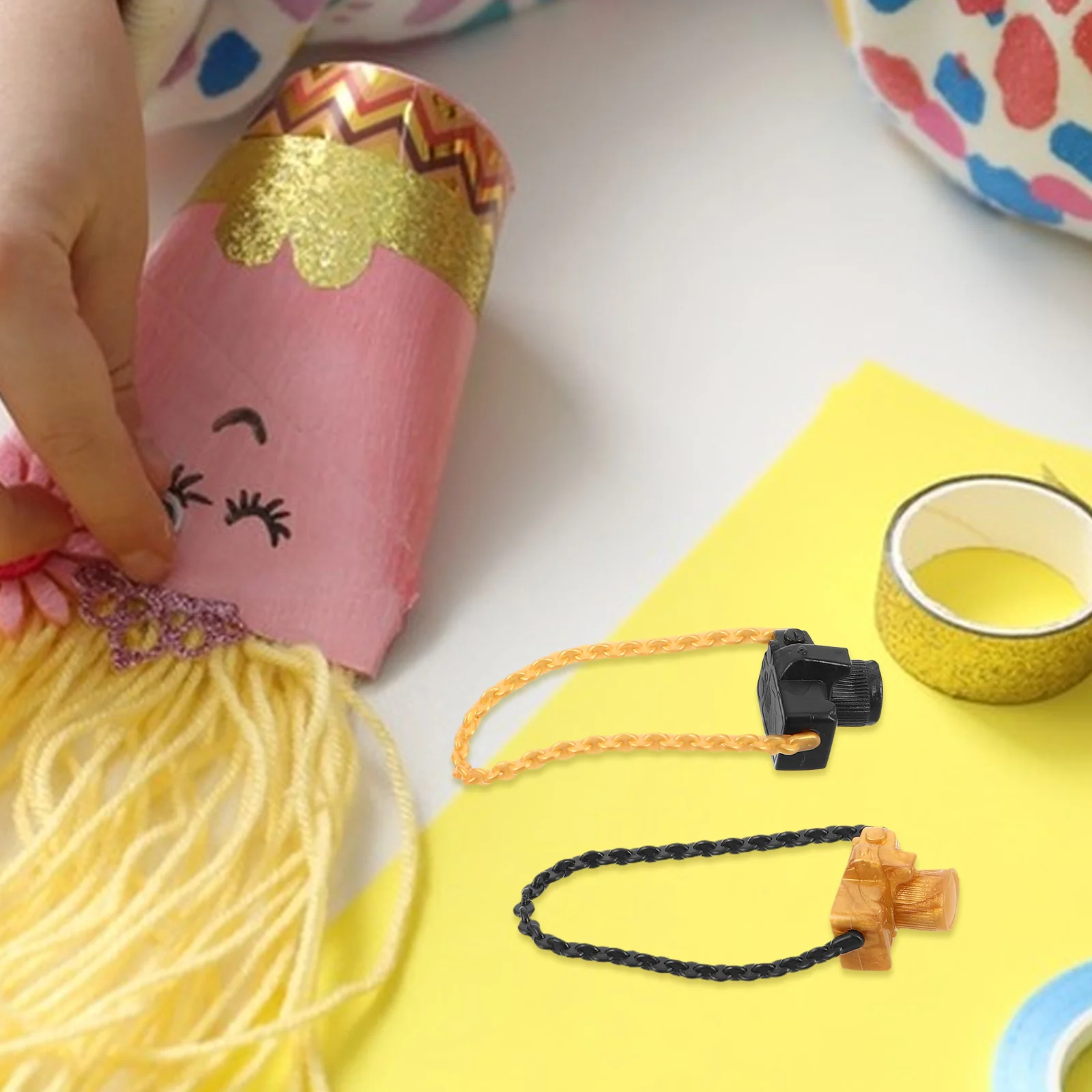 

60pcs Miniature Fake Prop Vintage With Chain Necklace For Kids Dollhouse Accessories Pretend Play Decor Mini Camera Dress Up For