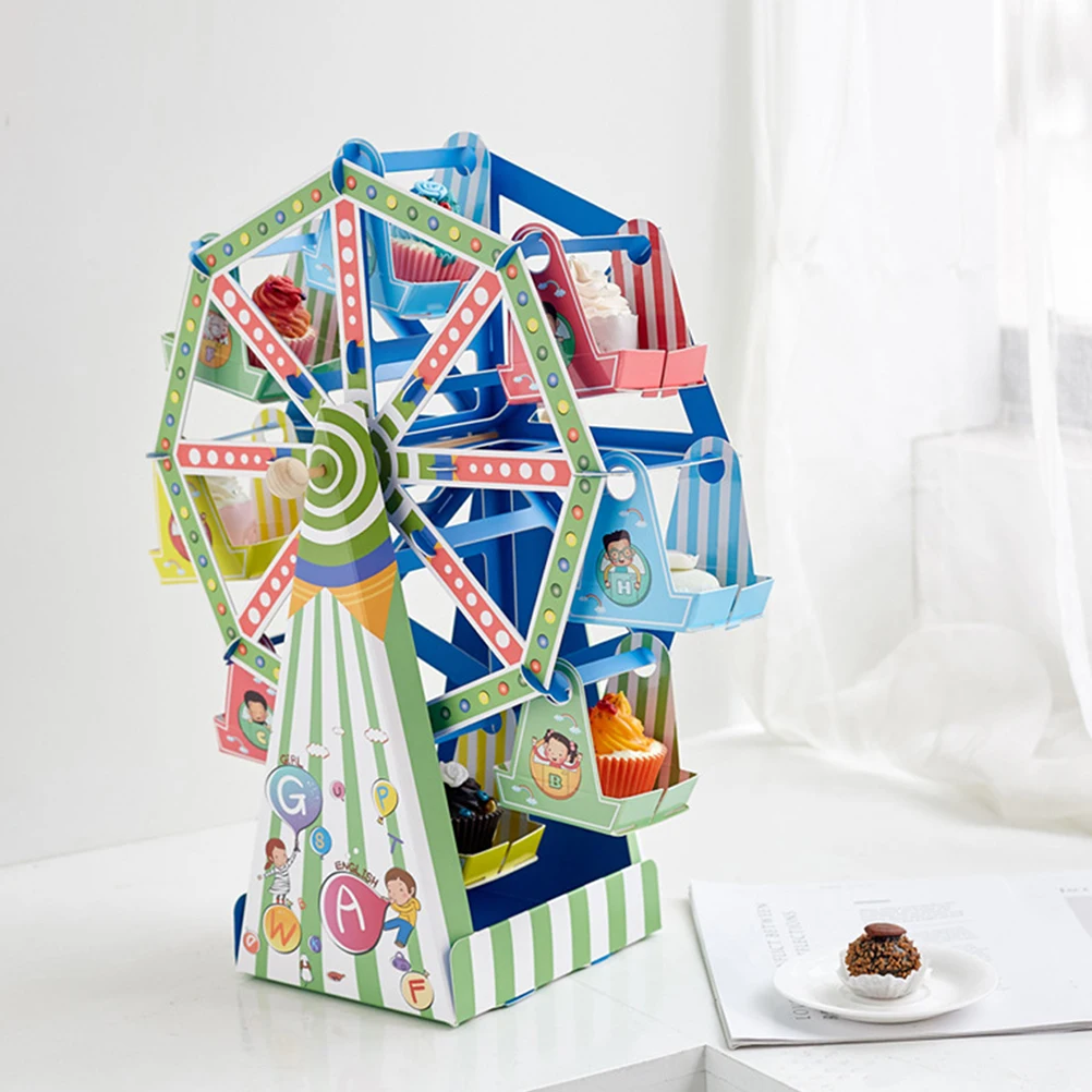 

Creative HighClass Material Cupcake Holder SkyWheel Pattern Lovely Kids Attraction Long Service Life Support Stand